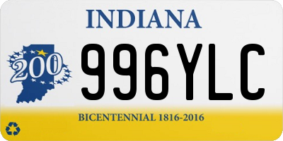 IN license plate 996YLC