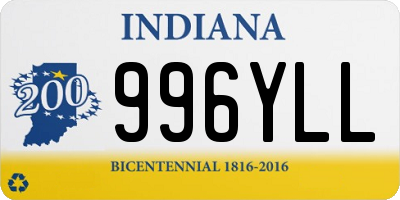 IN license plate 996YLL