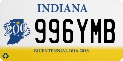 IN license plate 996YMB