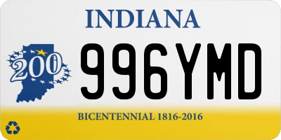 IN license plate 996YMD