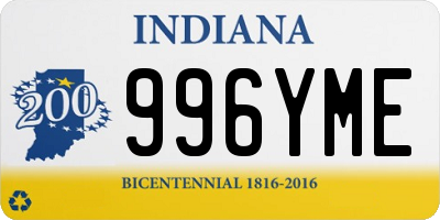 IN license plate 996YME