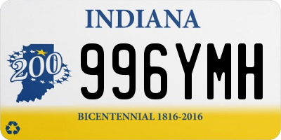 IN license plate 996YMH