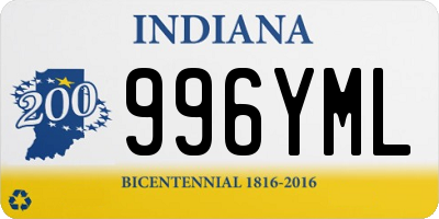 IN license plate 996YML