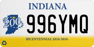 IN license plate 996YMQ