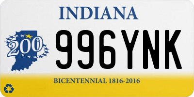 IN license plate 996YNK