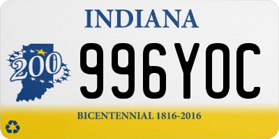 IN license plate 996YOC