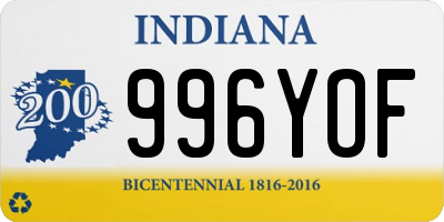 IN license plate 996YOF