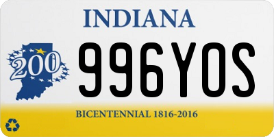 IN license plate 996YOS