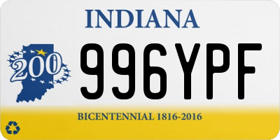 IN license plate 996YPF