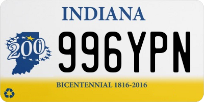 IN license plate 996YPN