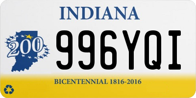 IN license plate 996YQI