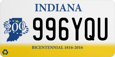 IN license plate 996YQU