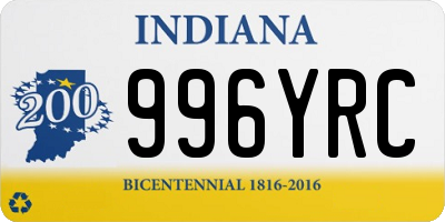 IN license plate 996YRC