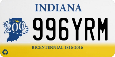 IN license plate 996YRM