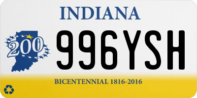 IN license plate 996YSH