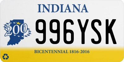 IN license plate 996YSK