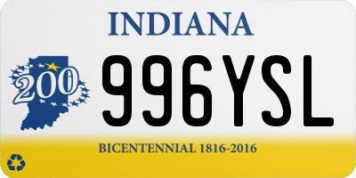 IN license plate 996YSL