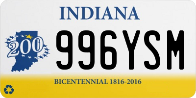 IN license plate 996YSM