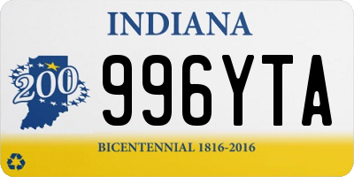 IN license plate 996YTA