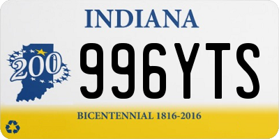 IN license plate 996YTS