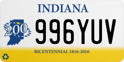 IN license plate 996YUV