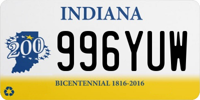 IN license plate 996YUW