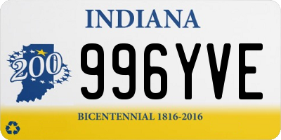 IN license plate 996YVE