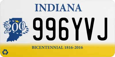 IN license plate 996YVJ