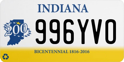 IN license plate 996YVO