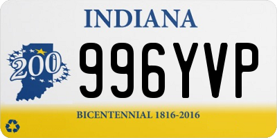 IN license plate 996YVP