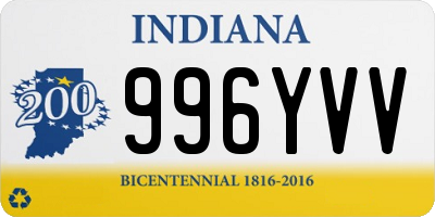 IN license plate 996YVV