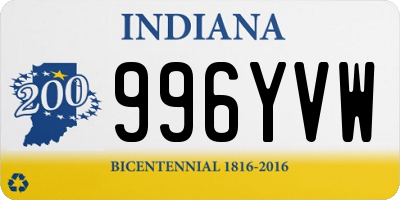 IN license plate 996YVW