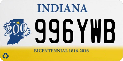 IN license plate 996YWB