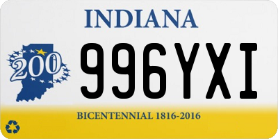 IN license plate 996YXI