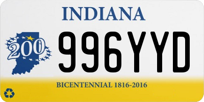 IN license plate 996YYD