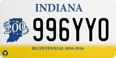 IN license plate 996YYO