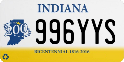 IN license plate 996YYS