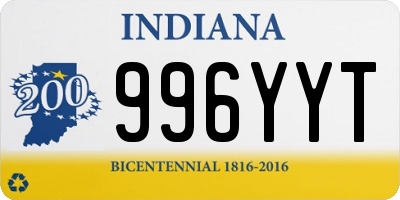 IN license plate 996YYT