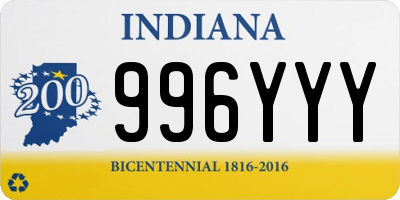 IN license plate 996YYY