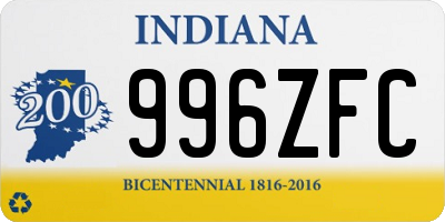 IN license plate 996ZFC