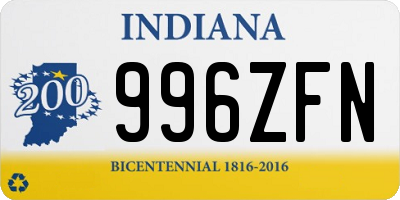 IN license plate 996ZFN