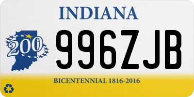 IN license plate 996ZJB