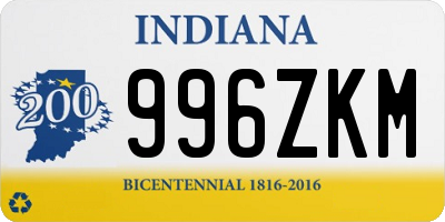 IN license plate 996ZKM