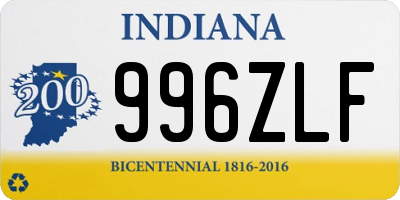 IN license plate 996ZLF