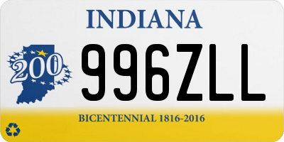 IN license plate 996ZLL