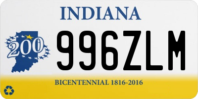 IN license plate 996ZLM