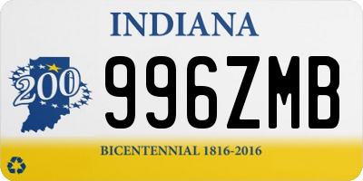 IN license plate 996ZMB