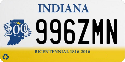 IN license plate 996ZMN