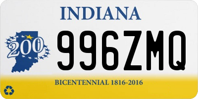 IN license plate 996ZMQ