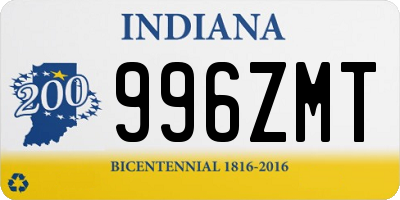 IN license plate 996ZMT